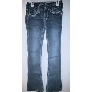 Girls denim flare jeans